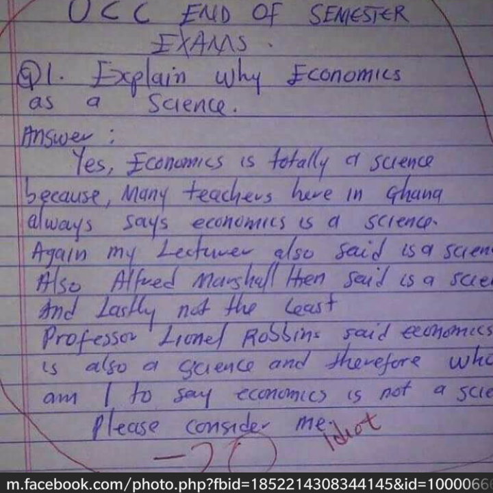 Photo: If the writer of this exam was your child, what would you do to him or her?